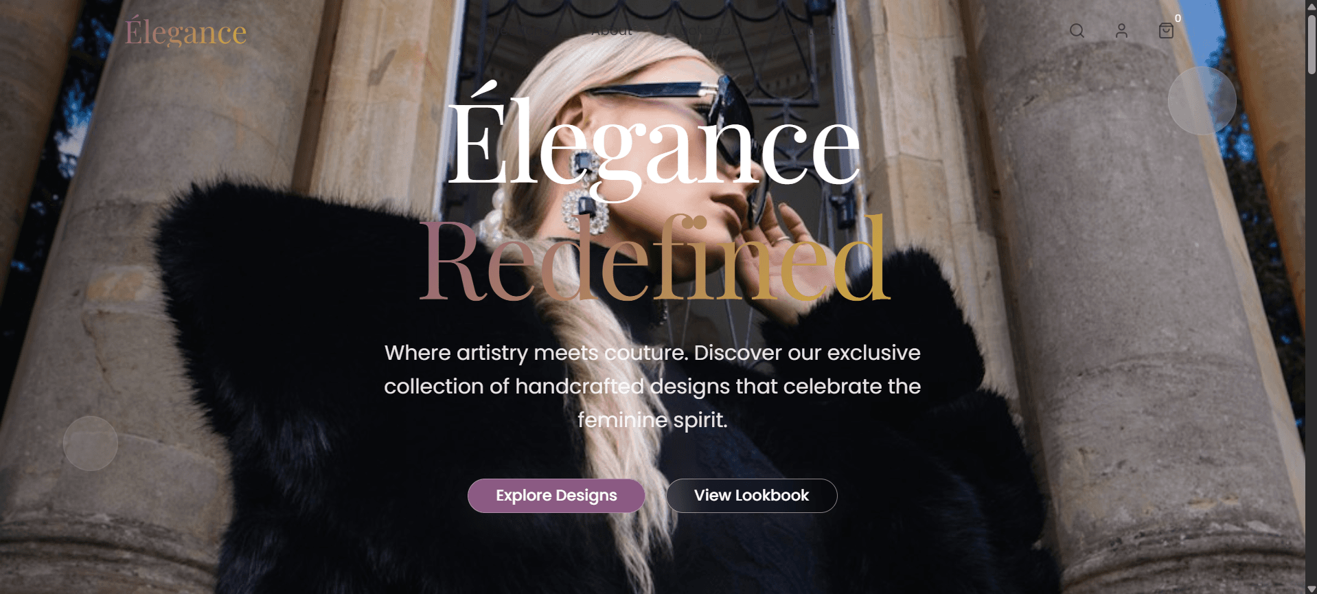 Elegance – A Luxury Fashion Brand Website