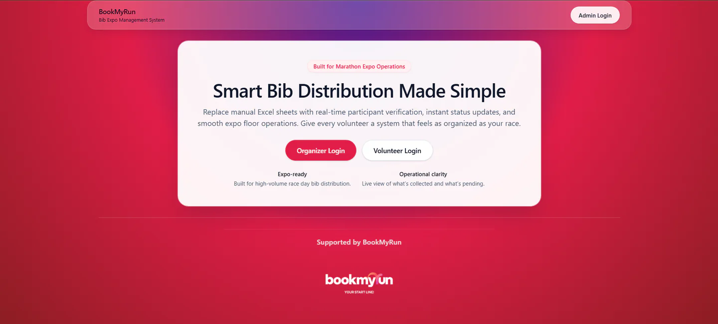 Event Registration & Check-In Platform dashboard