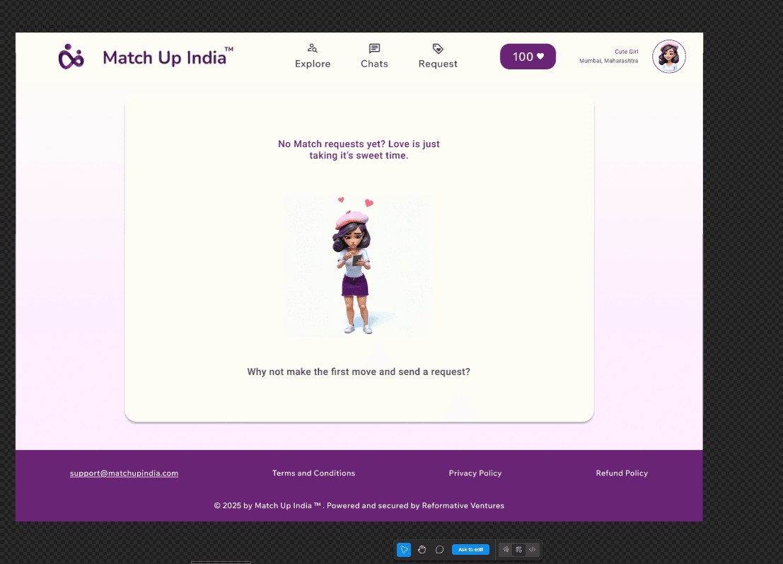 MatchUpIndia modern matchmaking platform showcase